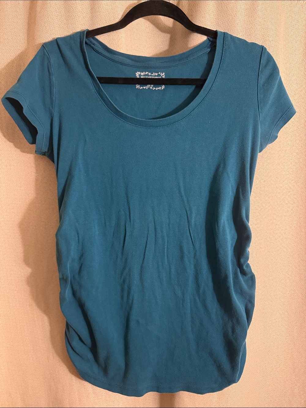 Motherhood Maternity Short Sleeve Scoop Neck Tee - Teal Blue